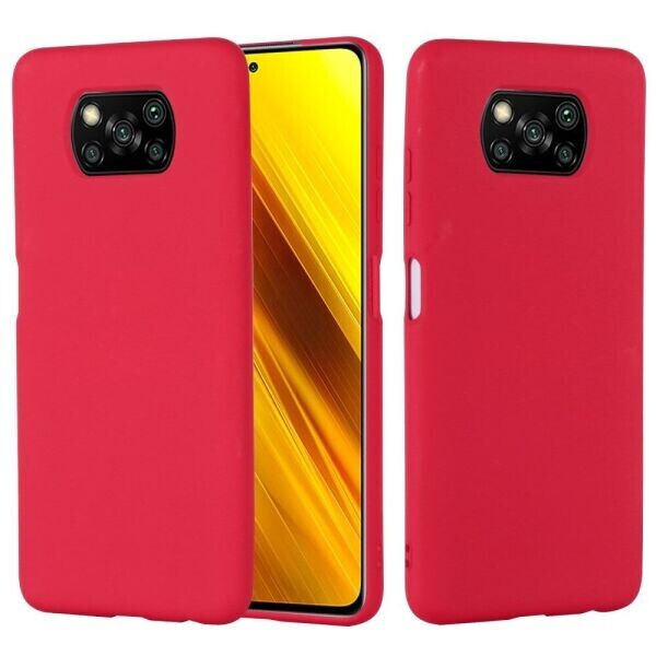

Защитный чехол Deexe Silicone Case для Xiaomi Poco X3 - Red