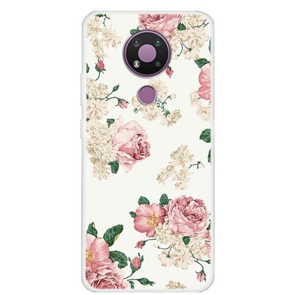 

Силиконовый (TPU) чехол Deexe Life Style для Nokia 3.4 - Pink Flower