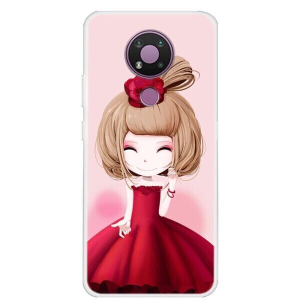 

Силиконовый (TPU) чехол Deexe Life Style для Nokia 3.4 - Girl