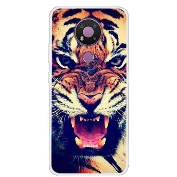 

Силиконовый (TPU) чехол Deexe Life Style для Nokia 3.4 - Tiger