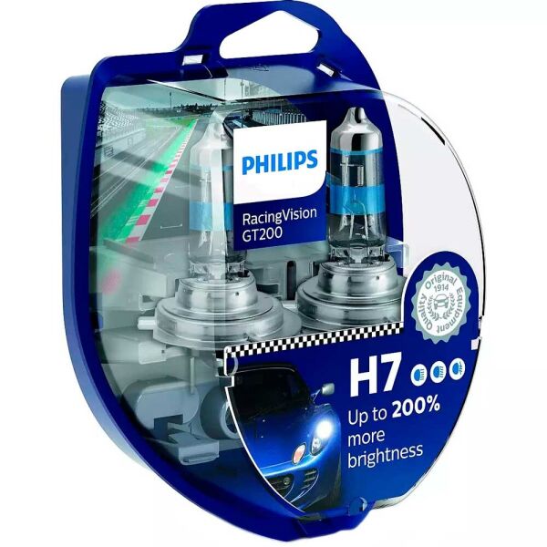

Галогеновые лампы Philips H7 RacingVision GT200 12972RGTS2 55W PX26d