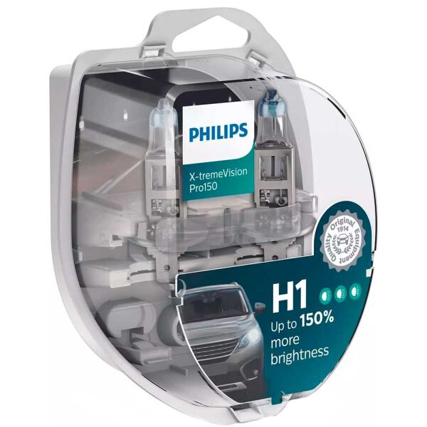 

Галогеновые лампы Philips H1 X-tremeVision Pro150 12258XVPS2 55W P14,5s
