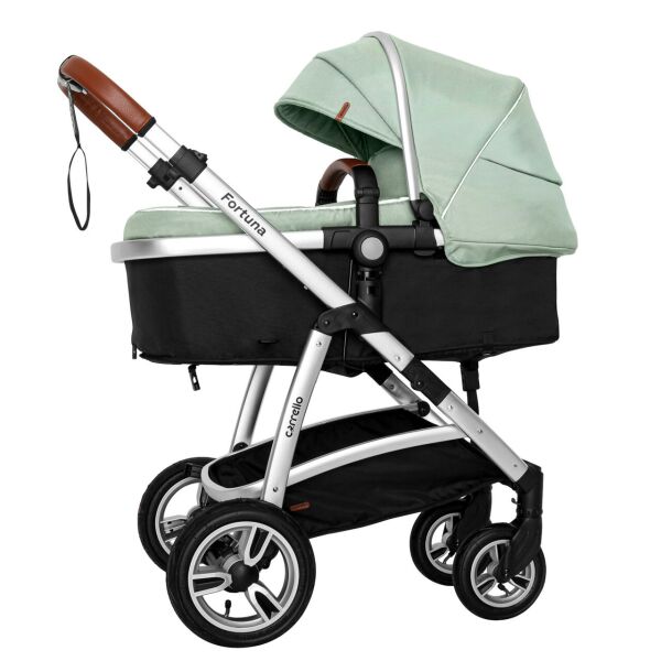 

Коляска детская универсальная надувные колеса CARRELLO Fortuna CRL-9001/1 Forest Green 2в1 c матрасом