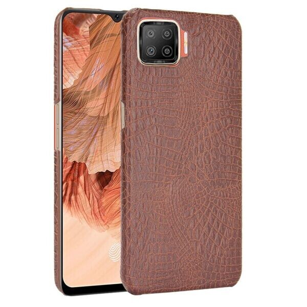 

Защитный чехол Deexe Croco Style для OPPO A73 (2020) - Brown