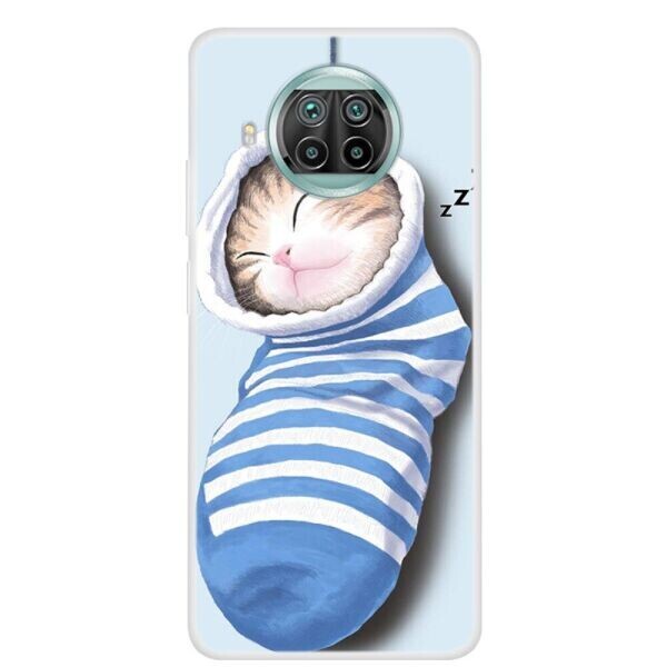 

Силиконовый (TPU) чехол Deexe Life Style для Xiaomi Mi 10T Lite - Cat