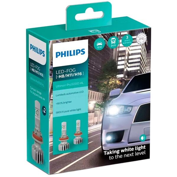 

Светодиодные лампы LED Philips Ultinon Pro5000 HL H8/H11/H16 11366U50CWX2