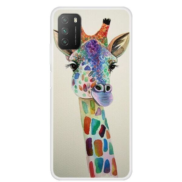 

Силиконовый (TPU) чехол Deexe Life Style для Xiaomi Poco M3 - Giraffe