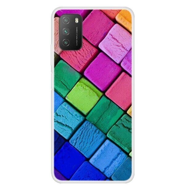 

Силиконовый (TPU) чехол Deexe Life Style для Xiaomi Poco M3 - Colorful Squares