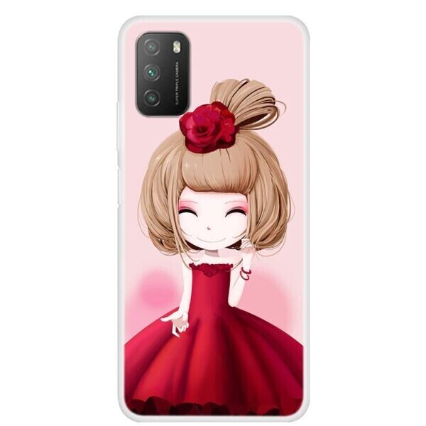 

Силиконовый (TPU) чехол Deexe Life Style для Xiaomi Poco M3 - Girl