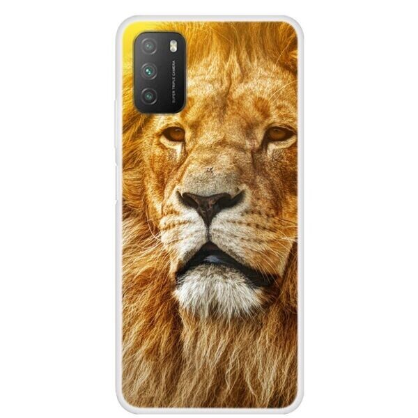 

Силиконовый (TPU) чехол Deexe Life Style для Xiaomi Poco M3 - Lion