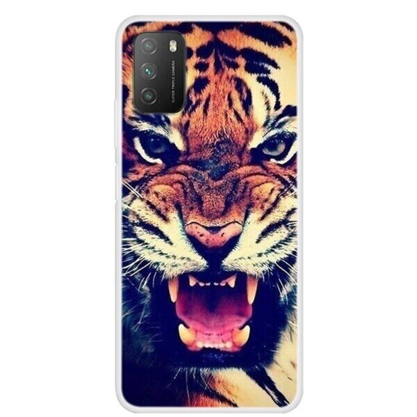 

Силиконовый (TPU) чехол Deexe Life Style для Xiaomi Poco M3 - Tiger