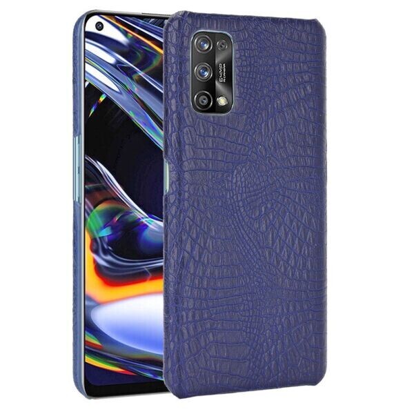 

Защитный чехол Deexe Croco Style для Realme 7 Pro - Blue
