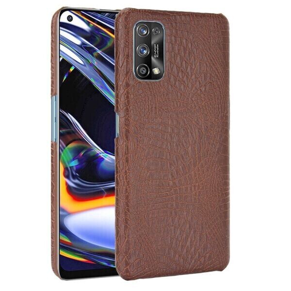 

Защитный чехол Deexe Croco Style для Realme 7 Pro - Brown