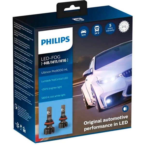 

Светодиодные лампы LED Philips Ultinon Pro9000 H8/H11/H16 11366U90CWX2
