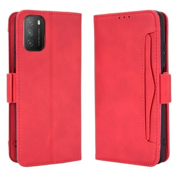 

Чехол Deexe Wallet Stand для Xiaomi Poco M3 - Red