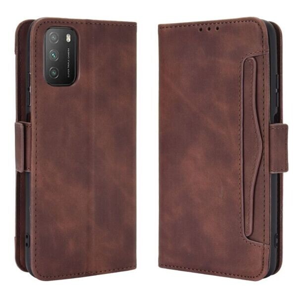 

Чехол Deexe Wallet Stand для Xiaomi Poco M3 - Brown