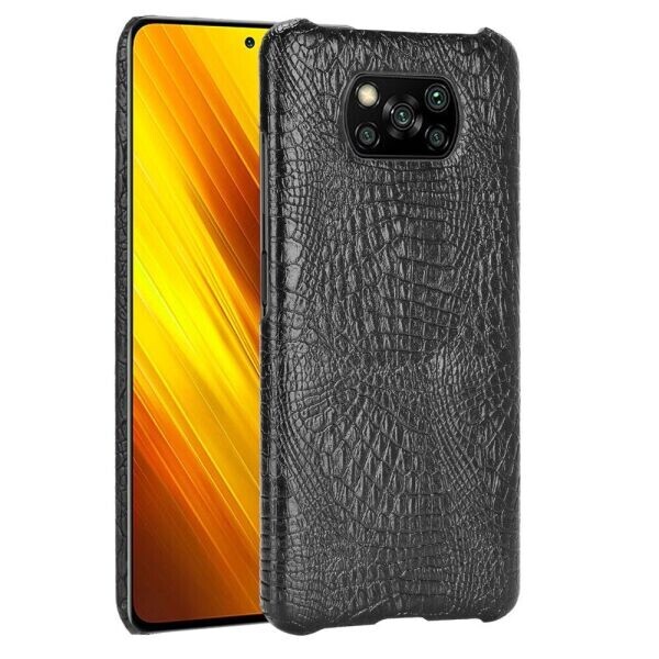

Защитный чехол Deexe Croco Style для Xiaomi Poco X3 - Black