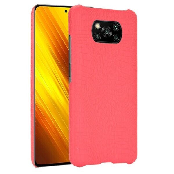 

Защитный чехол Deexe Croco Style для Xiaomi Poco X3 - Red
