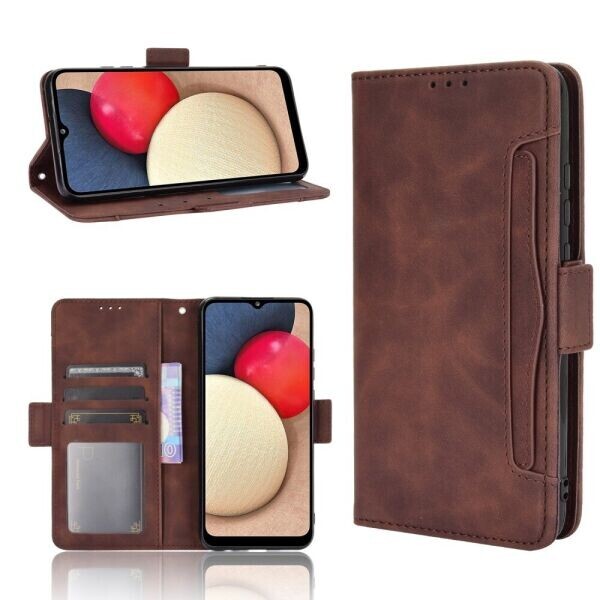 

Чехол Deexe Wallet Stand для Samsung Galaxy A02s (A025) - Brown