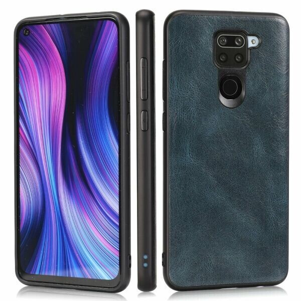 

Защитный чехол Deexe Leather Series для Xiaomi Redmi Note 9 - Blue