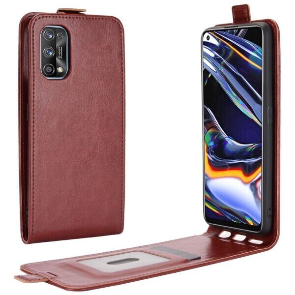 

Чехол Deexe Flip Case для Realme 7 Pro - Brown