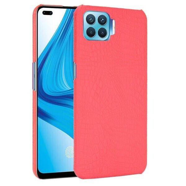 

Защитный чехол Deexe Croco Style для OPPO Reno 4 lite - Red
