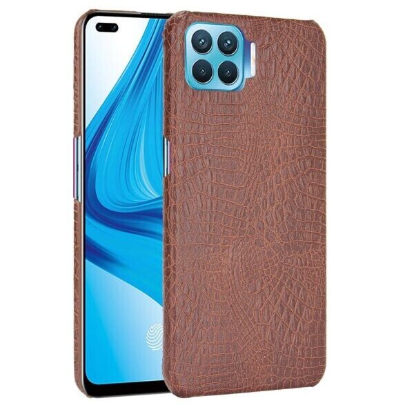 

Защитный чехол Deexe Croco Style для OPPO Reno 4 lite - Brown