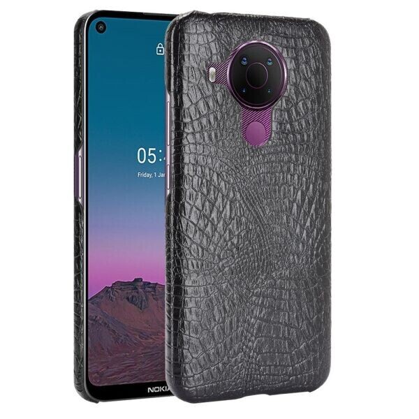 

Защитный чехол Deexe Croco Style для Nokia 5.4 - Black
