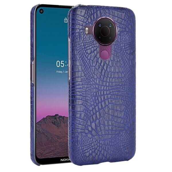 

Защитный чехол Deexe Croco Style для Nokia 5.4 - Blue
