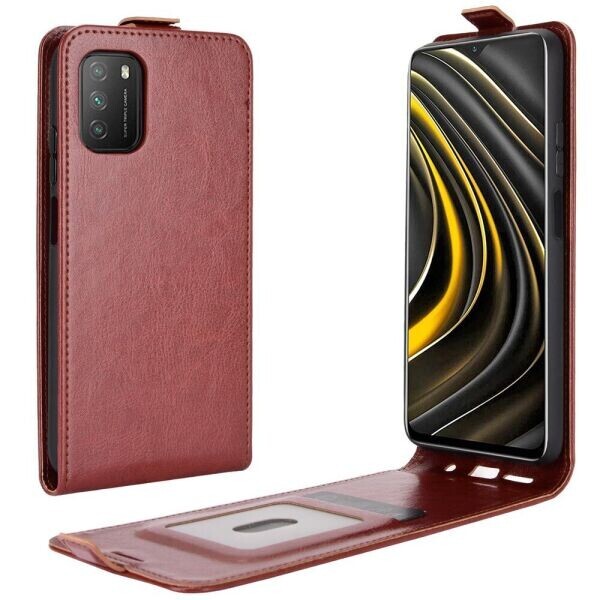 

Чехол Deexe Flip Case для Xiaomi Poco M3 - Brown