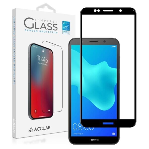 

Защитное стекло ACCLAB Full Glue для Huawei Y5 2018/Y5 Prime 2018/Honor 7A - Black