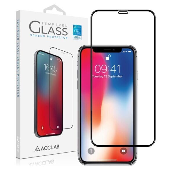 

Защитное стекло ACCLAB Full Glue для Apple iPhone 11 Pro/iPhone XS/iPhone X - Black