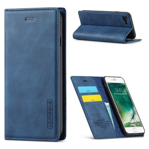 

Чехол-книжка LC.IMEEKE Strong Case для Apple iPhone SE 2 (2020) / iPhone 8 / iPhone 7 - Blue