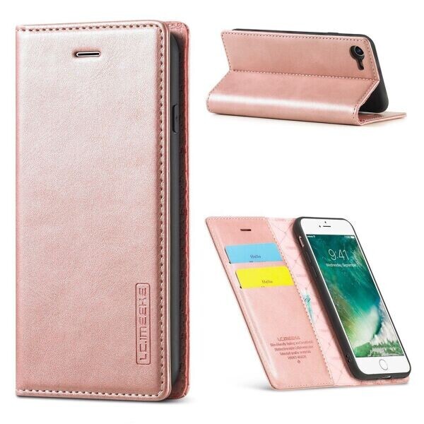 

Чехол-книжка LC.IMEEKE Strong Case для Apple iPhone SE 2 (2020) / iPhone 8 / iPhone 7 - Rose Gold