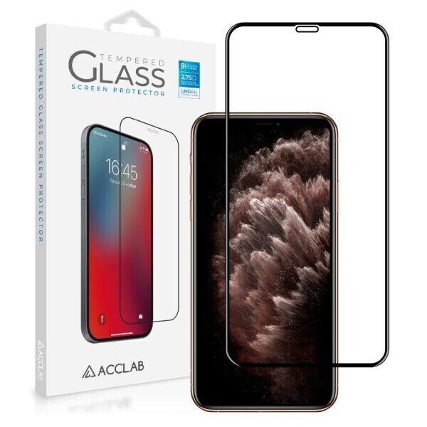 

Защитное стекло ACCLAB Full Glue для Apple iPhone 11 Pro Max/iPhone XS Max - Black