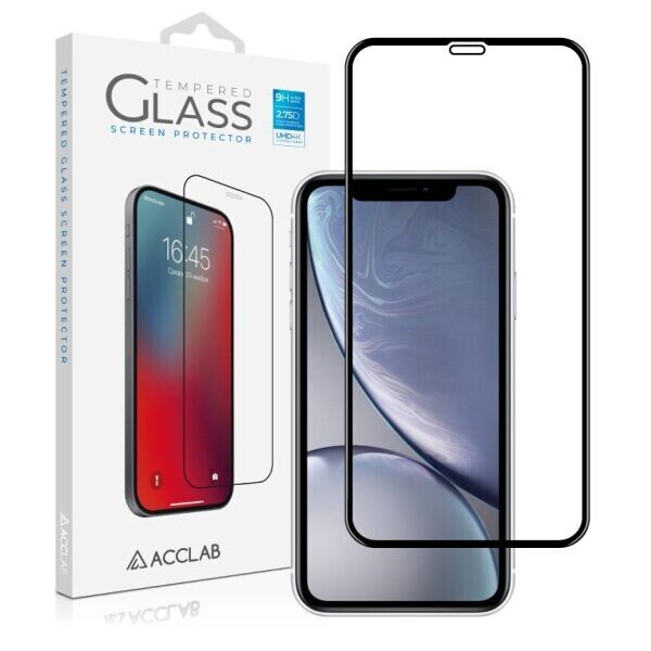 

Защитное стекло ACCLAB Full Glue для Apple iPhone 11/iPhone XR - Black