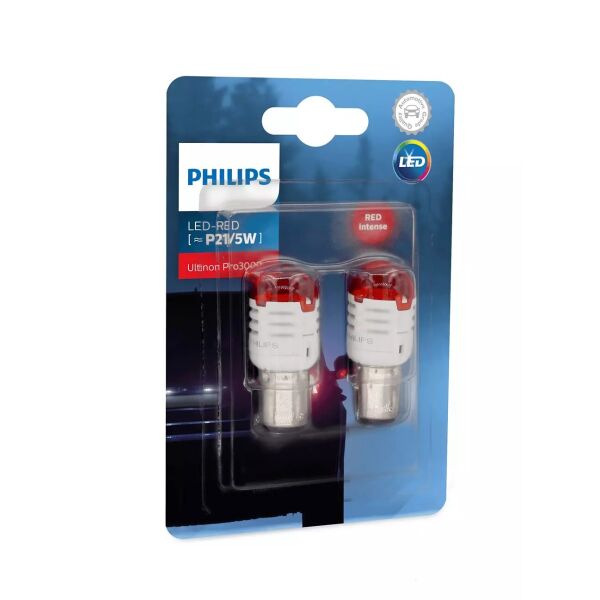 

Автолампа диоды PHILIPS 11499U30RB2 P21/5 LED 12V Ultinon Pro3000 RED