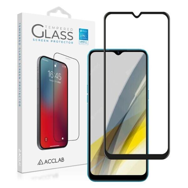 

Защитное стекло ACCLAB Full Glue для Realme C3/Realme 5/Realme 6i - Black