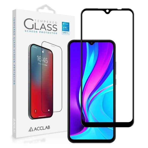 

Защитное стекло ACCLAB Full Glue для Xiaomi Redmi 9A/Redmi 9C - Black