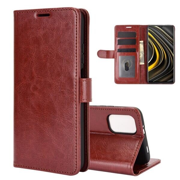 

Чехол-книжка Deexe Wallet Style для Xiaomi Poco M3 - Brown