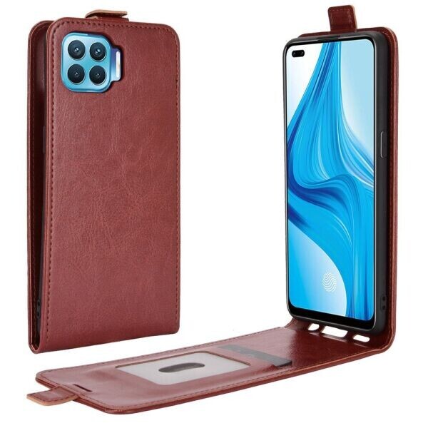

Чехол Deexe Flip Case для OPPO Reno 4 lite - Brown