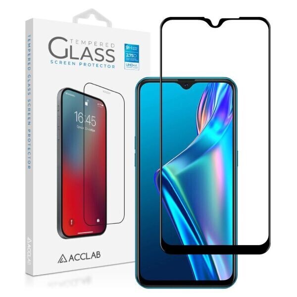 

Защитное стекло ACCLAB Full Glue для OPPO A12 - Black