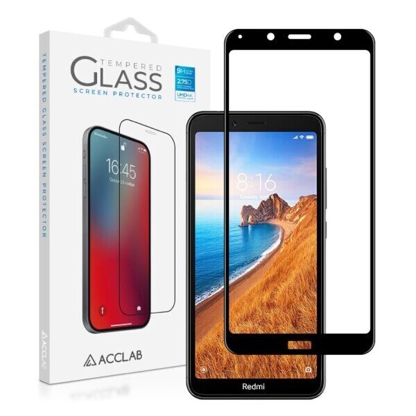 

Защитное стекло ACCLAB Full Glue для Xiaomi Redmi 7A - Black