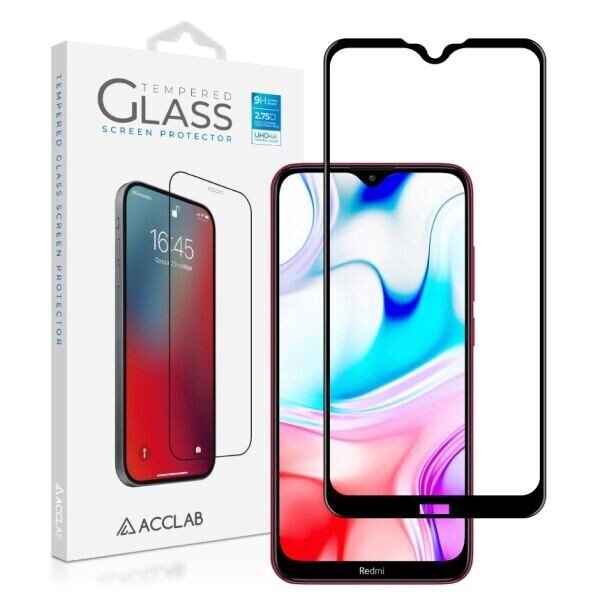 

Защитное стекло ACCLAB Full Glue для Xiaomi Redmi 8/8A - Black
