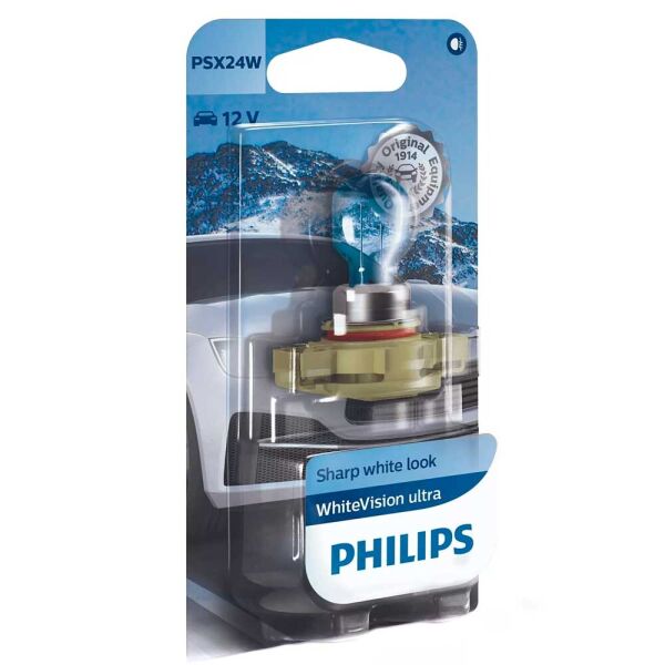 

Галогеновая лампа Philips PSX24W WhiteVision Ultra+60% 12276WVUB1 24W PG20/7