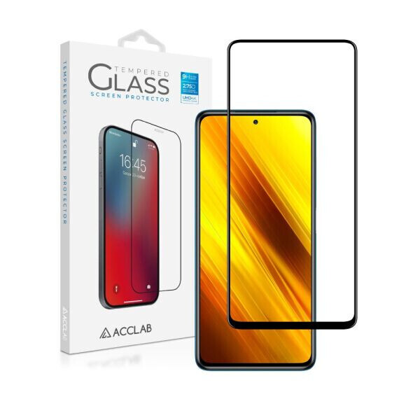 

Защитное стекло ACCLAB Full Glue для Xiaomi Poco X3 - Black