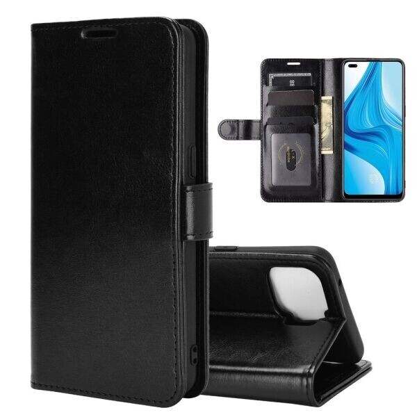 

Чехол-книжка Deexe Wallet Style для OPPO Reno 4 lite - Black