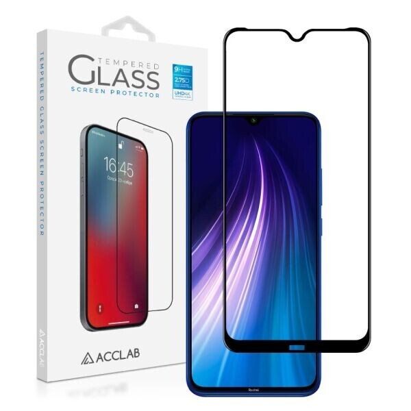

Защитное стекло ACCLAB Full Glue для Xiaomi Redmi Note 8 - Black
