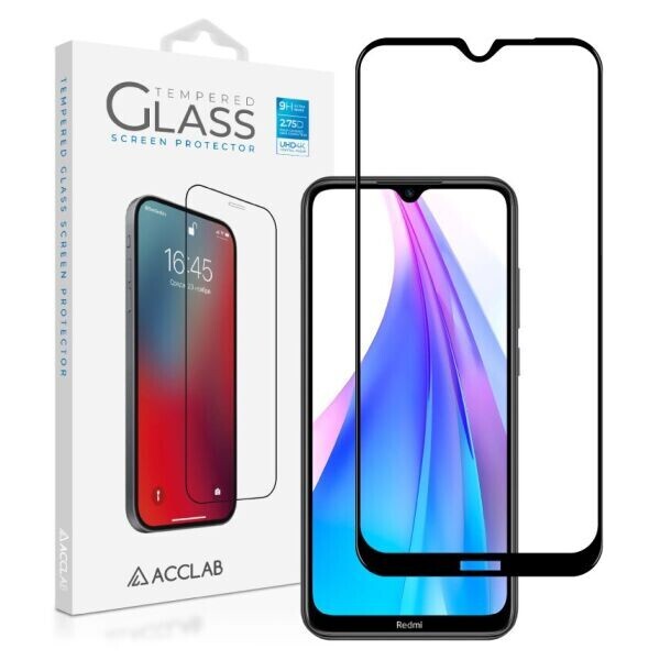 

Защитное стекло ACCLAB Full Glue для Xiaomi Redmi Note 8T - Black
