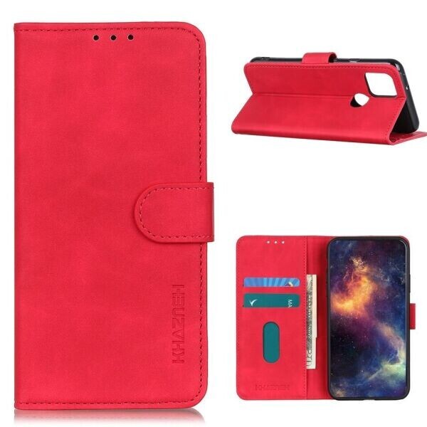 

Чехол-книжка KHAZNEH Retro Wallet для Motorola Moto G9 Power - Red